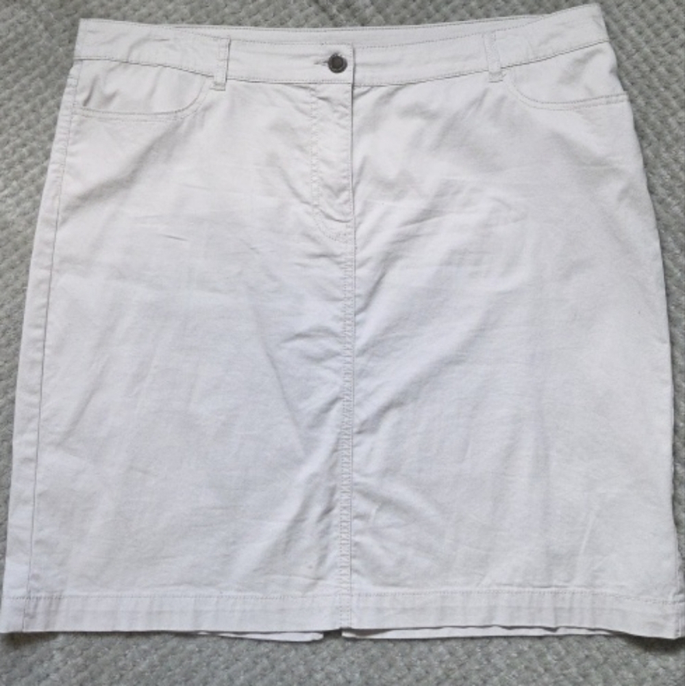 Kim Rogers 18 Khaki Skirt Knee-length Casual Women's Light Tan